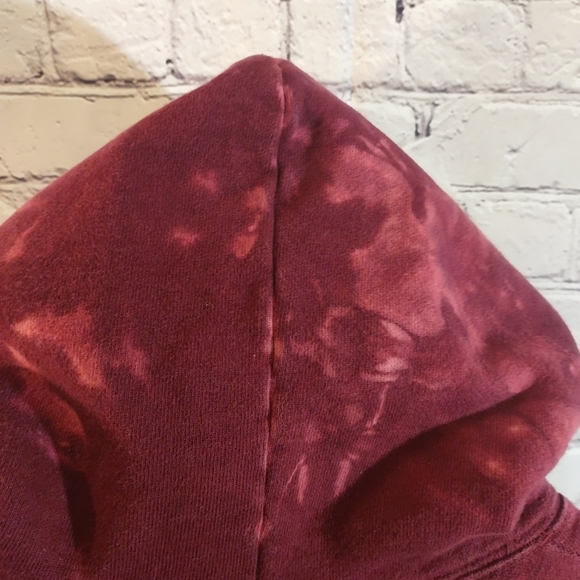 Champion Reverse Weave Tie Dye Red Sweatshirt Pullover Size Small - Picture 3 of 11